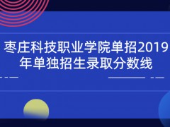 枣庄科技职业学院单招2019年单独招生录取分数线-山东单招网