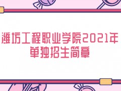 潍坊工程职业学院2021年单独招生简章